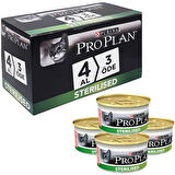Proplan Sterilised Somonlu Kısırlaştırılmış Kedi Konservesi 85 gr 4 Al 3 Öde