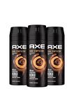 Axe Dark Temptation Pudrasız Ter Önleyici Leke Yapmayan Erkek Sprey Deodorant 150 ml x 3