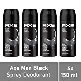 Axe Men Deodorant Black 150 ML - 4'lü Avantaj Paketi