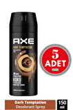 Dark Temptation Erkek Sprey Deodorant 150 Ml (5 Adet)
