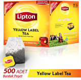 Lipton Yellow Label Organik Bardak Poşet Siyah Çay 2 gr 500'lü 