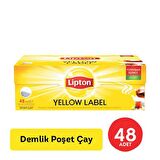 Lipton Yellow Label Organik Demlik Poşet Siyah Çay 48'li 