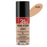 Pastel 24 H Non-Stop 2 İn 1 Fondeten Concealer No:606
