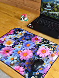 SGE TEKNOLOJİ 55X45 CM RENKLİ PAPATYALAR KAYDIRMAZ TABAN SPEED YÜZEY OYUNCU MOUSE PAD GAMİNG PAD