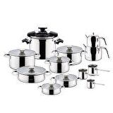 ArYıldız Lilyum Prestige Cam İDEAL Set 22 Parça Tencere Seti