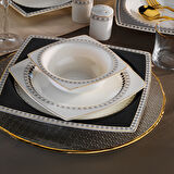 Aryıldız Bone Square Ahenk 60 Parça 12 Kişilik Yemek Takımı