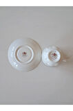 Lavender Rose Bone China England Antika Duble Boy Kahve Fincanı Lavanta