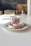 November Flower of The Month Chrysanthemum Cup and Saucers 3 Pcs