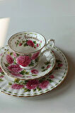 November Flower of The Month Chrysanthemum Cup and Saucers 3 Pcs