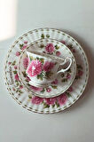 November Flower of The Month Chrysanthemum Cup and Saucers 3 Pcs