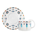 Aryıldız Blue Diamond 12 Parça 6 Kişilik Kahve Fincan Takımı 90 ml