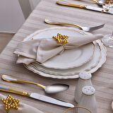 Evaliza Moon Gold 85 Parça 12 Kişilik Yemek Takımı