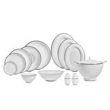 Evaliza Buckingham Platin 60 Parça 12 Kişilik Yemek Takımı