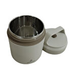 Aryıldız Bento Yuvarlak Lunch Box Yemek Termosu Bej 420 ml