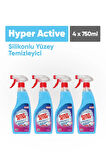 Hyper Active Silikonlu Yüzey Temizleyici 750 Ml- 4`lü Paket