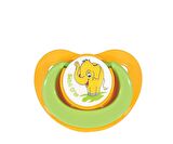 Bebedor 0-3 Ay Silikon Desenli Emzik 191 -sarı yeşil sap fil desen  