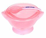 Bebedor Vakumlu Tabak Ve Kaşık - Pembe