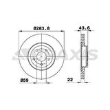 Fiat On Fren Aynası (diski) Doblo III Egea 1,3 / 1,6 / 2,0 10>alfa Romeo 147 156 (5 Bijon 284mm) - Braxıs Ae0078