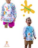 Uzun Kollu Sıvı Geçirmez Mama ve Aktivite Önlüğü 2'li Set (6-24 Ay)