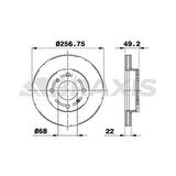 Nissan On Fren Aynası Havalı Nissan Primera P11 96-01 Almera 00-> (257x4) - Braxıs Ae0698
