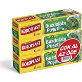 KOROPLAST 3 LÜ ÇOK AL AZ ÖDE BUZDOLABI POŞETİ ORTA 30 LU 24*38  