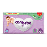 Canbebe Bebek Bezi Fırsat Paketi 5 Beden Junior (11-18 Kg) 40 Adet