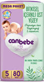 Canbebe Bebek Bezi Mega Paket Junior 5 Beden (11-18kg) 80 Adet