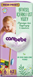 Canbebe Bebek Bezi Mega Paket 6 Beden XL (15-27kg) 62 Adet