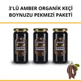 3'lü Amber Organik Keçi Boynuzu Pekmezi Paketi 3x620 gr