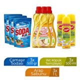 SODA 500 GR X 3 ADET+ KORUMA WC KÖPÜK 500 ML X 3 ADET +MİSS ARAP SABUNU 1 LT X 3 ADET