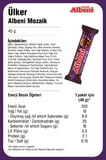 ALBENİ Mozaik - Sütlü Çikolatalı,Kakao ve Karamel Soslu,Bisküvili Fındıklı Bar - 45 gram - 18 Adet