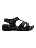 POLERO 14824 KADIN  SANDALET SİYAH