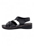 POLERO 14824 KADIN  SANDALET SİYAH