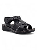POLERO 14824 KADIN  SANDALET SİYAH