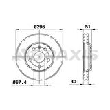 Opel On Fren Diski Havalı İnsignia 16 İnch Jant İcin 296mm - Braxıs Ae0289