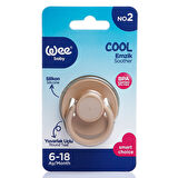 Wee Baby Cool Yuvarlak Uçlu Emzik No:2  6-18 ay Turuncu