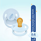 Wee Baby Pure Yuvarlak Uçlu Kauçuk Emzik No:1 - MAVİ