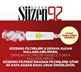 Süzen92 Sigara Ağızlığı Filtresi Slender 1200'lü Ekonomik Paket 2 Adet Taşıma Kutusu Hediyeli
