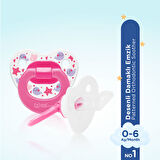 Wee Baby Desenli Damaklı Emzik No:1 - PEMBE