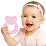 Wee Baby Kalpli Silikon Diş Kaşıyıcı - PEMBE