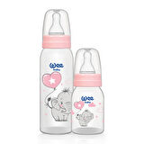 Klasik Biberon Seti 125 ml + 250 ml Pembe