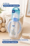 Wee Baby Klasik Kulplu PP Biberon 270 ml Mavi 6-18 Ay