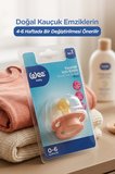 Wee Baby Pure Yuvarlak Uçlu Kauçuk Emzik 0-6 Ay Somon