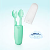 Saklama Kutulu Çatal Kaşık Seti Yeşil