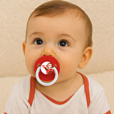 Cool Yuvarlak Uçlu Emzik No:1 Kırmızı Baykuş 0-6 Ay