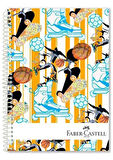 Faber Castell 3+1 120 sayfa spiralli kalın ciltli ayraçlı defter