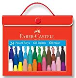 Faber-Castell Plastik Çantalı Tutuculu Pastel Boya 24 Renk