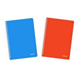 Mopak Neon Serisi Spiralli Defter Pp Kapak A4 60 Yaprak Kareli 2'li