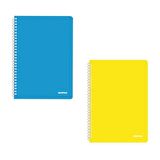 Mopak Neon Serisi Spiralli Defter PP Kapak 96 Yaprak Kareli 2'Lİ