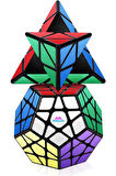Speed Pyraminx Megaminx 2'li Zeka Küpü Rubik Küp Set
